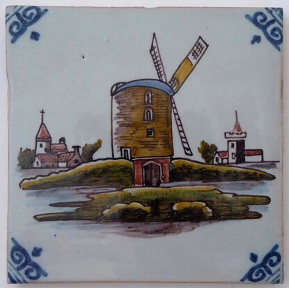 Makkum Tichelaar tegel windmolen