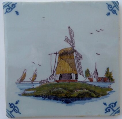 Makkum Tichelaar tegel windmolen