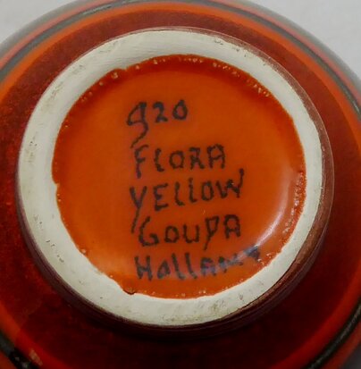 Gouda Flora keramiek vaas Yellow 920